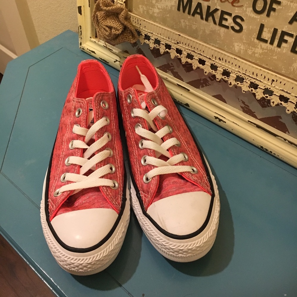 Pink converse sneakers